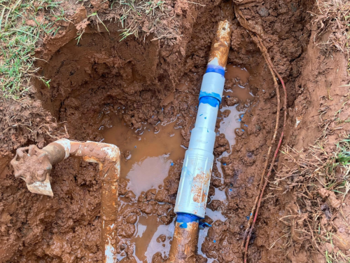 Example of irrigation sprinklers in GA done by Catalan Landscaping for specific service page 