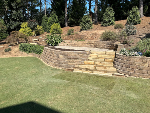 Example of retaining wall in Marietta GA