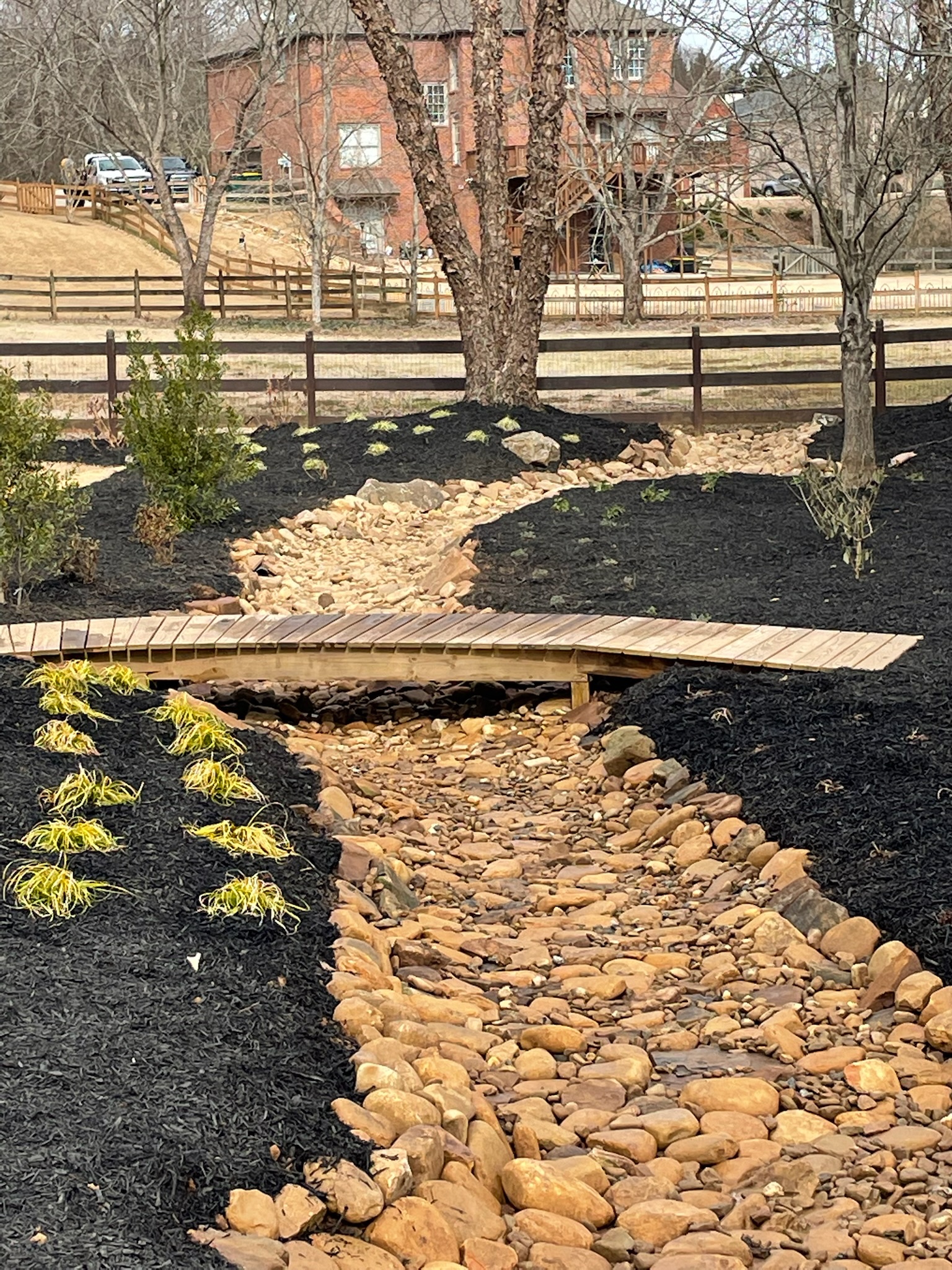 this is an example of a drainage system installed in woodstock, GA